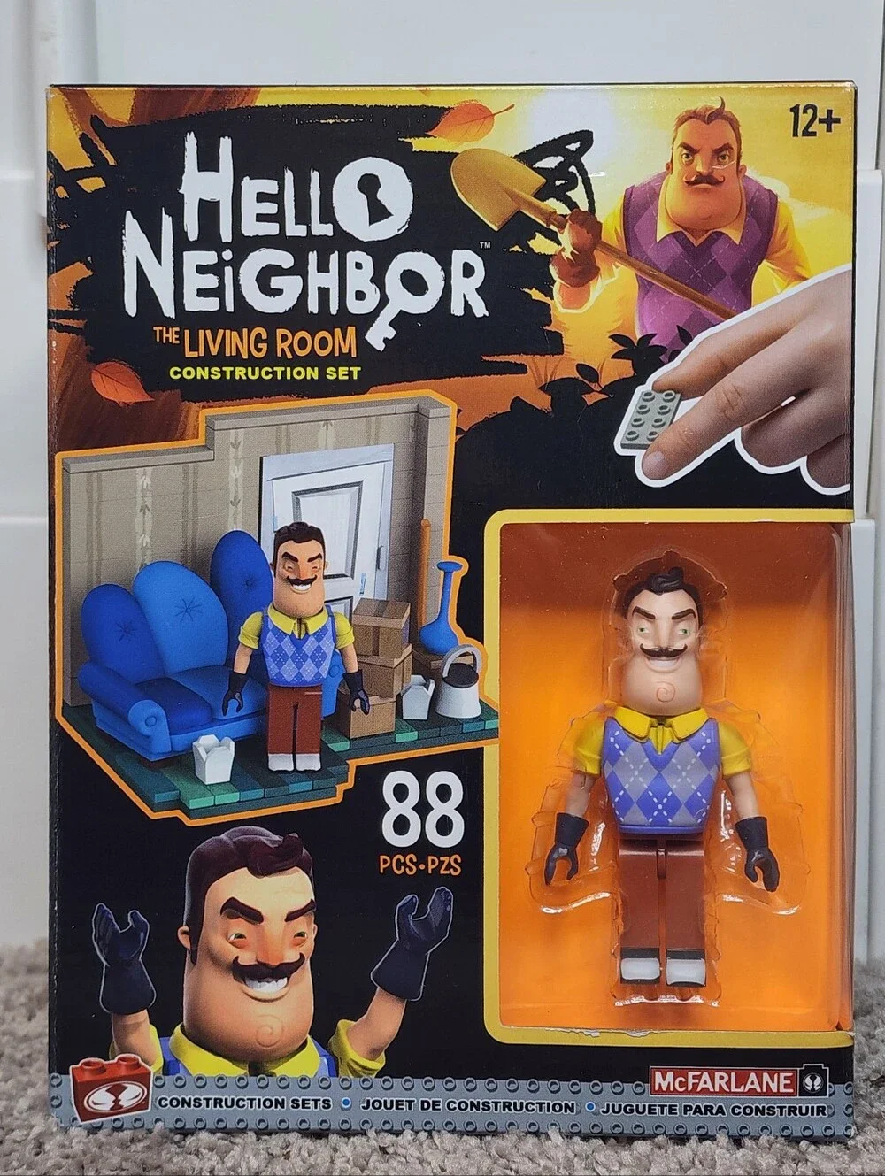 New factory sealed McFarlane Hello Neighbor sets. The Living Room Door (88 pcs)